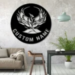 Home Decor Metal Sign Fire Bird Raptor 1