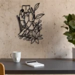 Home Decor Metal Sign Floral Book Reading 1