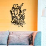 Home Decor Metal Sign Floral Book Reading 1