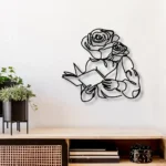 Home Decor Metal Sign Floral Book Reading Wall Art 1