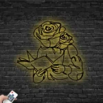 Home Decor Metal Sign Floral Book Reading Wall Art 1