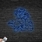 Home Decor Metal Sign Floral Book Reading Wall Art 1