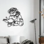 Home Decor Metal Sign Floral Book Reading Wall Art 1