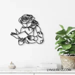 Home Decor Metal Sign Floral Book Reading Wall Art 1