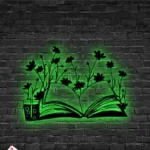 Home Decor Metal Sign Floral Books 1