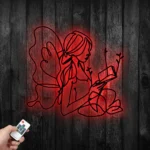 Home Decor Metal Sign Floral Female Reading 1