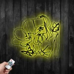 Home Decor Metal Sign Floral Girl Reading Book 1