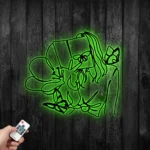 Home Decor Metal Sign Floral Girl Reading Book 1