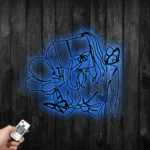 Home Decor Metal Sign Floral Girl Reading Book 1