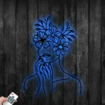 Home Decor Metal Sign Floral Woman 1