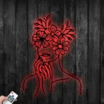 Home Decor Metal Sign Floral Woman 1