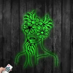Home Decor Metal Sign Floral Woman 1