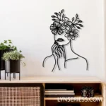 Home Decor Metal Sign Floral Woman 1