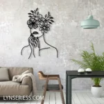 Home Decor Metal Sign Floral Woman 1