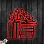Home Decor Metal Sign Flower And Book Nook 1