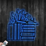 Home Decor Metal Sign Flower And Book Nook 1