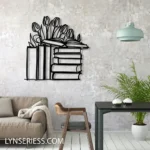 Home Decor Metal Sign Flower And Book Nook 1