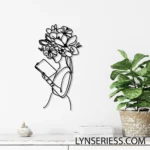 Home Decor Metal Sign Flower Girl Read Book 1