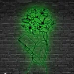 Home Decor Metal Sign Flower Girl Read Book 1