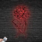 Home Decor Metal Sign Flower Girl Read Book 1