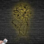 Home Decor Metal Sign Flower Girl Read Book 1