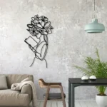 Home Decor Metal Sign Flower Girl Read Book 1