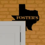Home Decor Metal Sign Foster Texas State Map 1