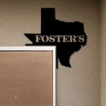 Home Decor Metal Sign Foster Texas State Map 1