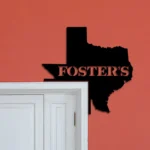 Home Decor Metal Sign Foster Texas State Map 1