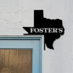 Home Decor Metal Sign Foster Texas State Map 1