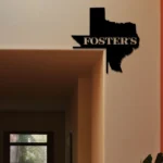 Home Decor Metal Sign Foster Texas State Map 1