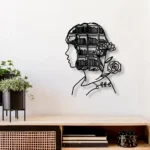 Home Decor Metal Sign Girl With Book Head 1