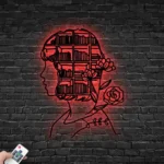 Home Decor Metal Sign Girl With Book Head 1