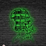 Home Decor Metal Sign Girl With Book Head 1