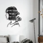 Home Decor Metal Sign Girl With Book Head 1