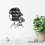 Home Decor Metal Sign Girl With Book Head 1