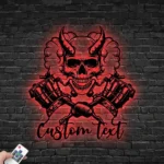 Home Decor Metal Sign Handcrafted Skull Art Ink Studio Machine 1