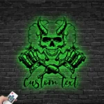 Home Decor Metal Sign Handcrafted Skull Art Ink Studio Machine 1