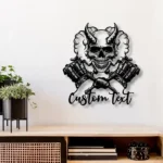 Home Decor Metal Sign Handcrafted Skull Art Ink Studio Machine 1