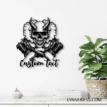 Home Decor Metal Sign Handcrafted Skull Art Ink Studio Machine 1