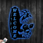 Home Decor Metal Sign Heifer Goat Farm Welcome 1
