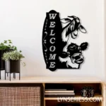 Home Decor Metal Sign Heifer Goat Farm Welcome 1