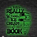 Home Decor Metal Sign I Just Really Love Ice Cream 038 Books 1