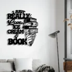 Home Decor Metal Sign I Just Really Love Ice Cream 038 Books 1