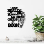 Home Decor Metal Sign I Just Really Love Ice Cream 038 Books 1