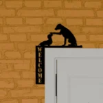 Home Decor Metal Sign Labrador Retriever And Short Hair Wiener Dog 1