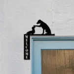 Home Decor Metal Sign Labrador Retriever And Short Hair Wiener Dog 1