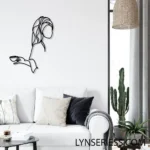 Home Decor Metal Sign Lady With Coffee 1