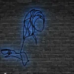 Home Decor Metal Sign Lady With Coffee 1