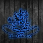 Home Decor Metal Sign Latte Flower Book Reading Line Art 1